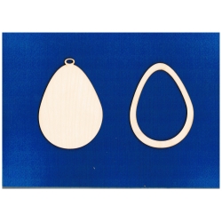 SKLEJKA #3mm Jajko 12x8,5cm z ramką , obwódką  zawieszka